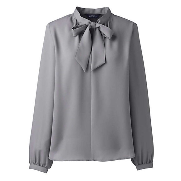 Lands' End Tops - Lands End Front Knot Tie Blouse
